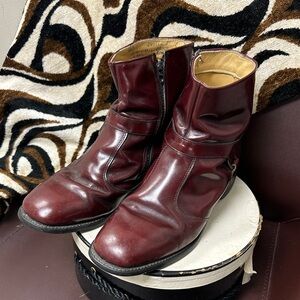 Men's Burgundy Leather Dress/Beatles Boots